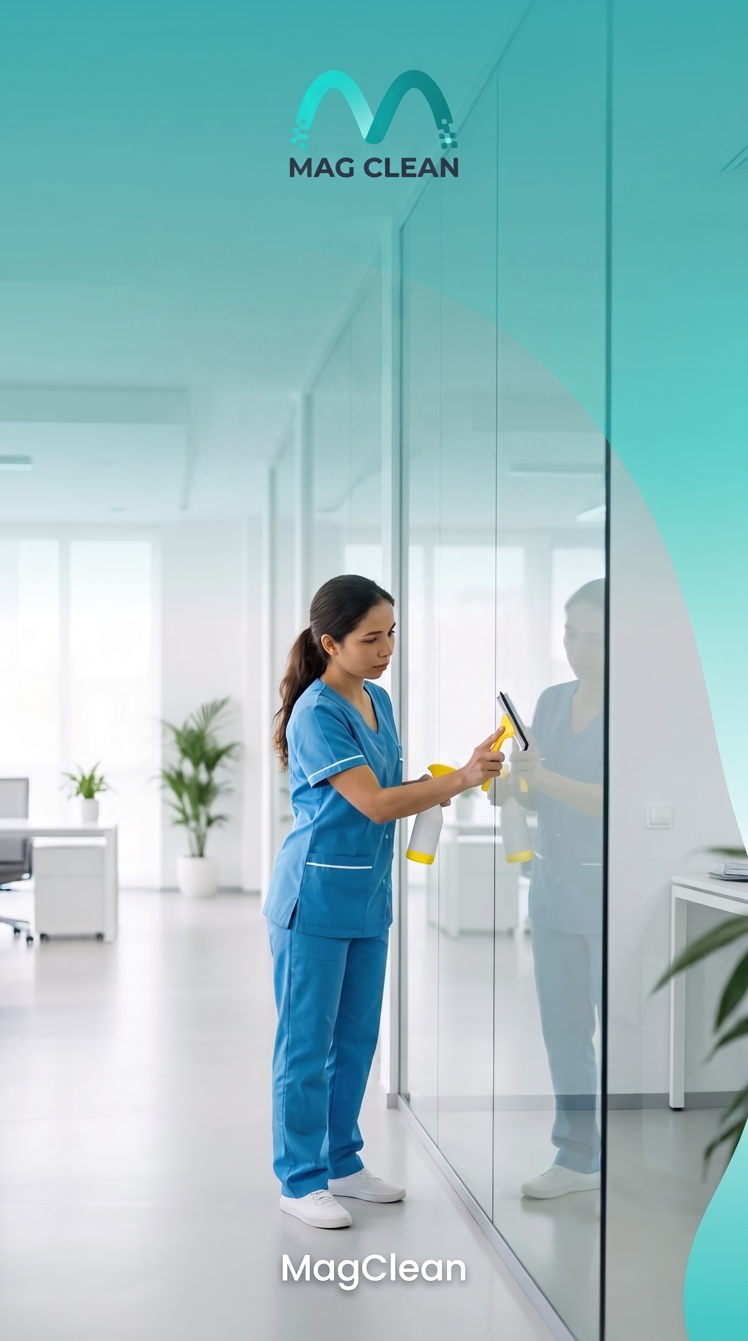 Equipo profesional de MagClean realizando servicios de limpieza